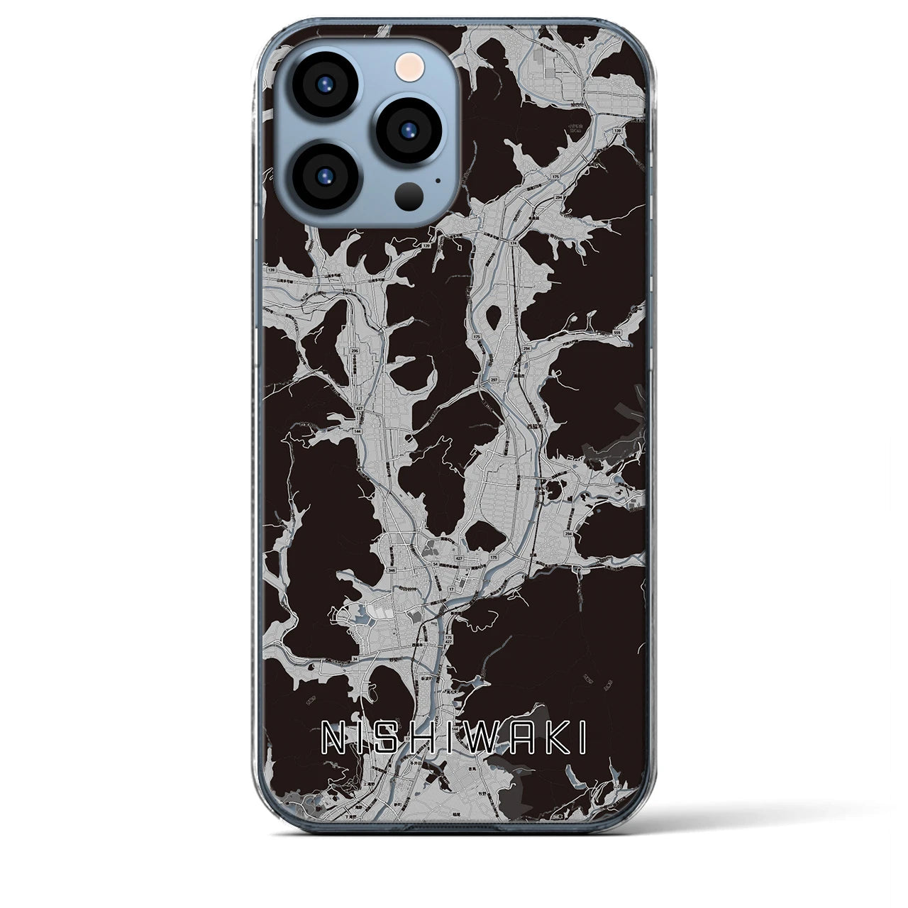 【西脇(兵庫県)】地図柄iPhoneケース(クリアタイプ)