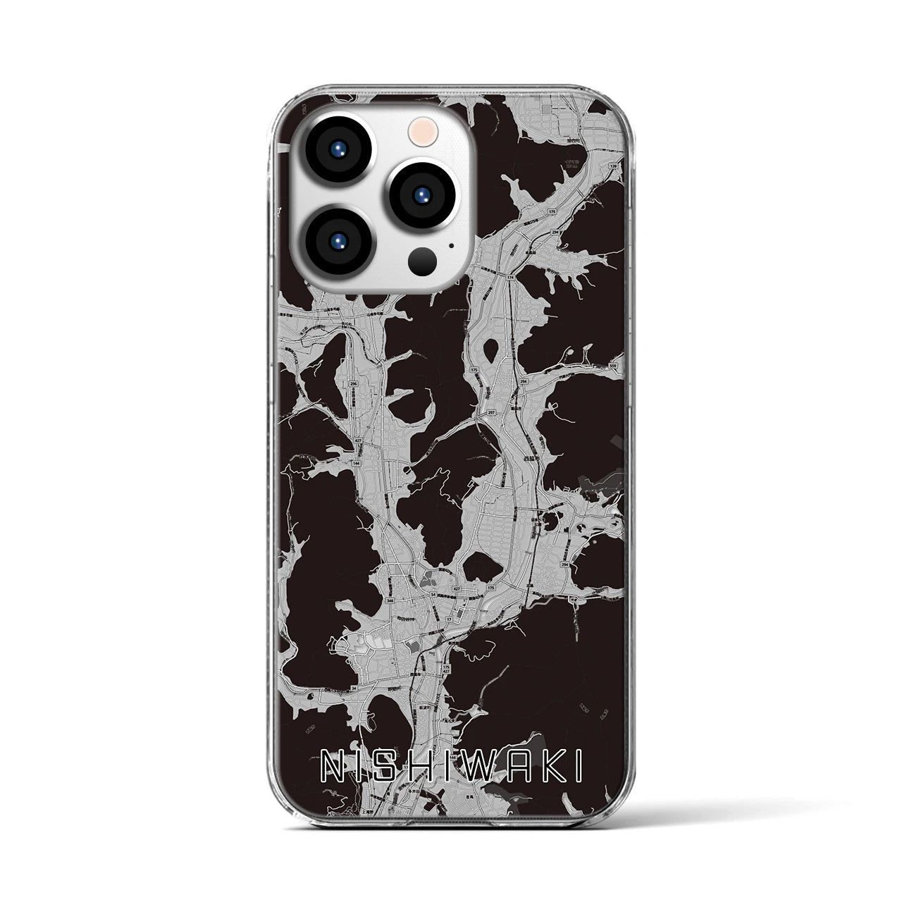 【西脇(兵庫県)】地図柄iPhoneケース(クリアタイプ)