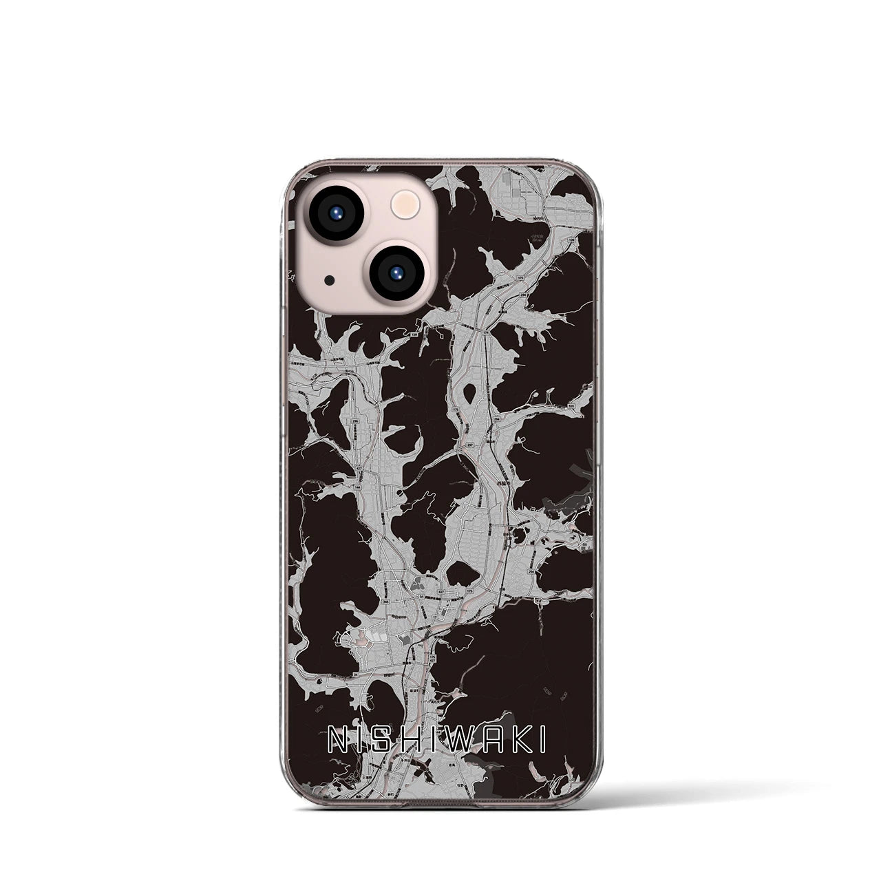 【西脇(兵庫県)】地図柄iPhoneケース(クリアタイプ)