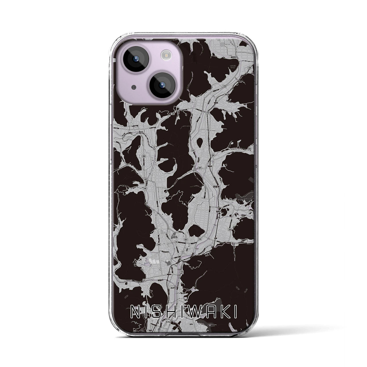 【西脇(兵庫県)】地図柄iPhoneケース(クリアタイプ)