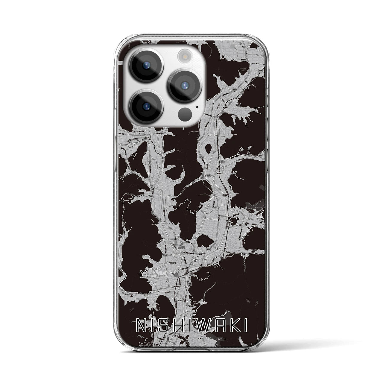 【西脇(兵庫県)】地図柄iPhoneケース(クリアタイプ)