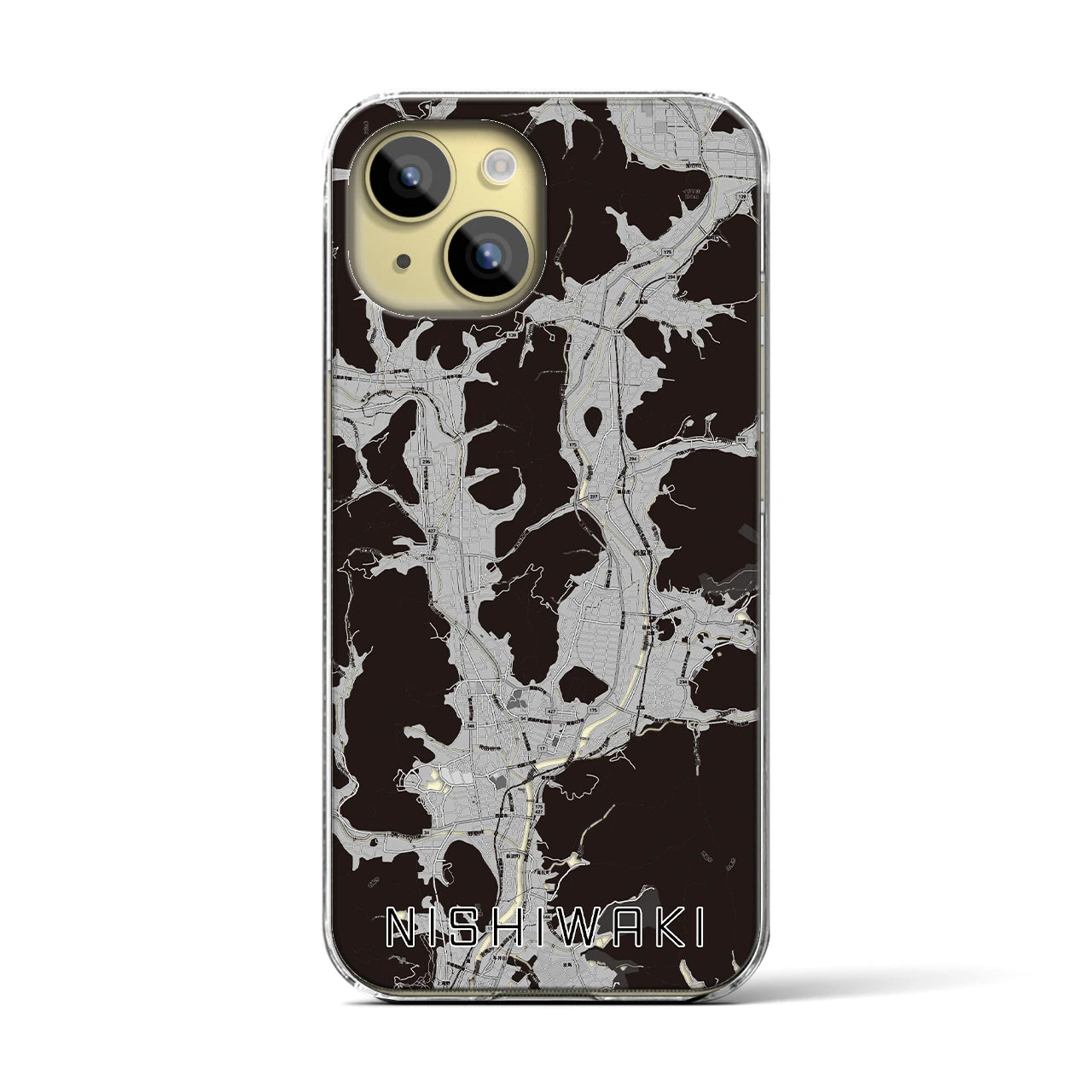 【西脇(兵庫県)】地図柄iPhoneケース(クリアタイプ)