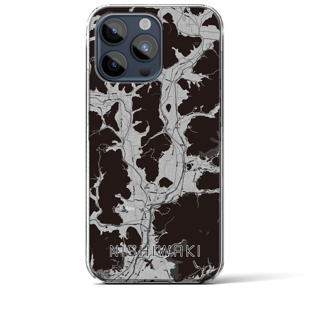 【西脇(兵庫県)】地図柄iPhoneケース(クリアタイプ)