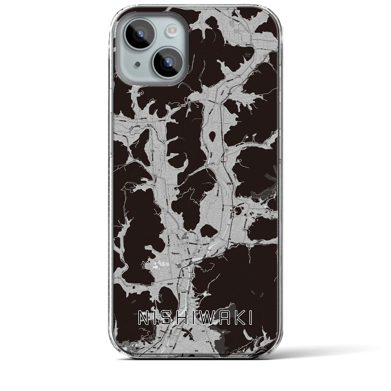 【西脇(兵庫県)】地図柄iPhoneケース(クリアタイプ)