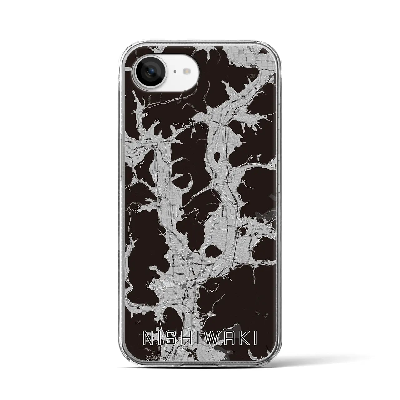 【西脇(兵庫県)】地図柄iPhoneケース(クリアタイプ)