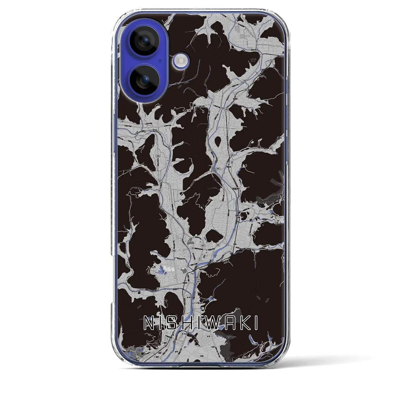 【西脇(兵庫県)】地図柄iPhoneケース(クリアタイプ)