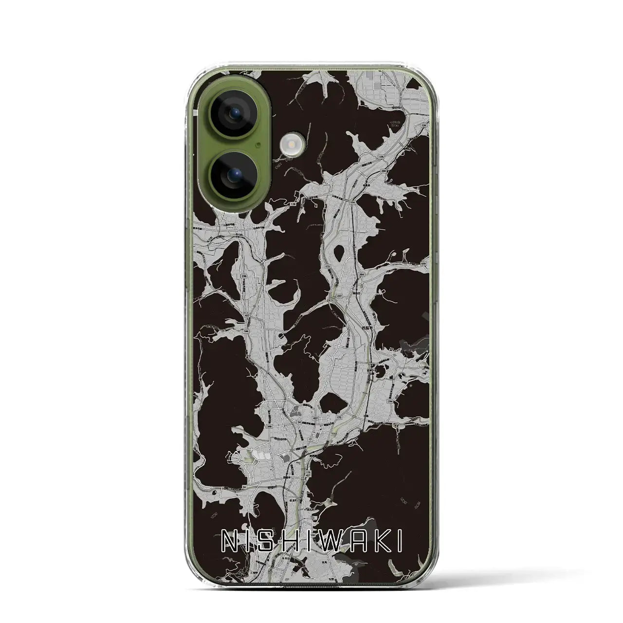 【西脇(兵庫県)】地図柄iPhoneケース(クリアタイプ)