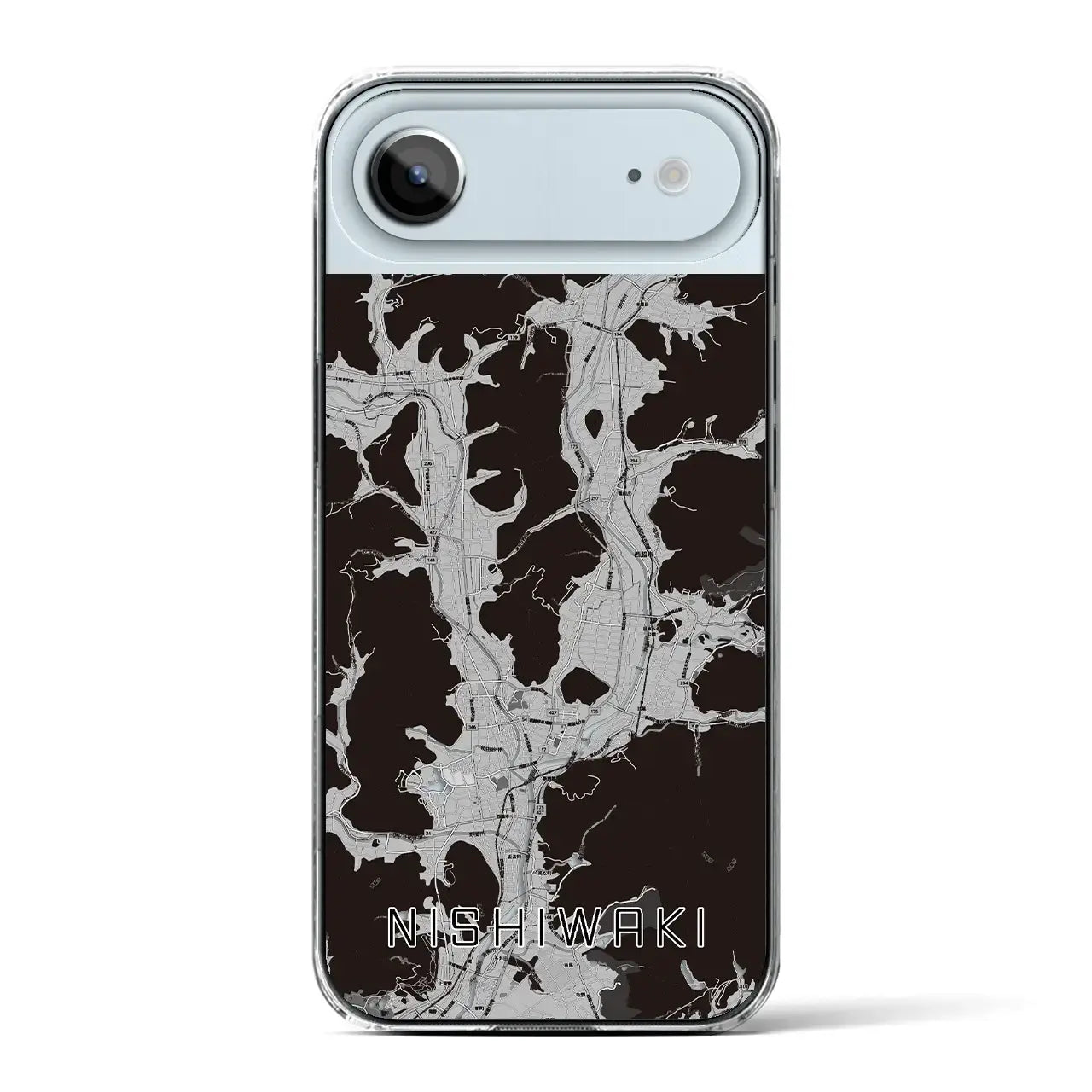【西脇(兵庫県)】地図柄iPhoneケース(クリアタイプ)モノトーン・iPhone 17 Pro Max 用