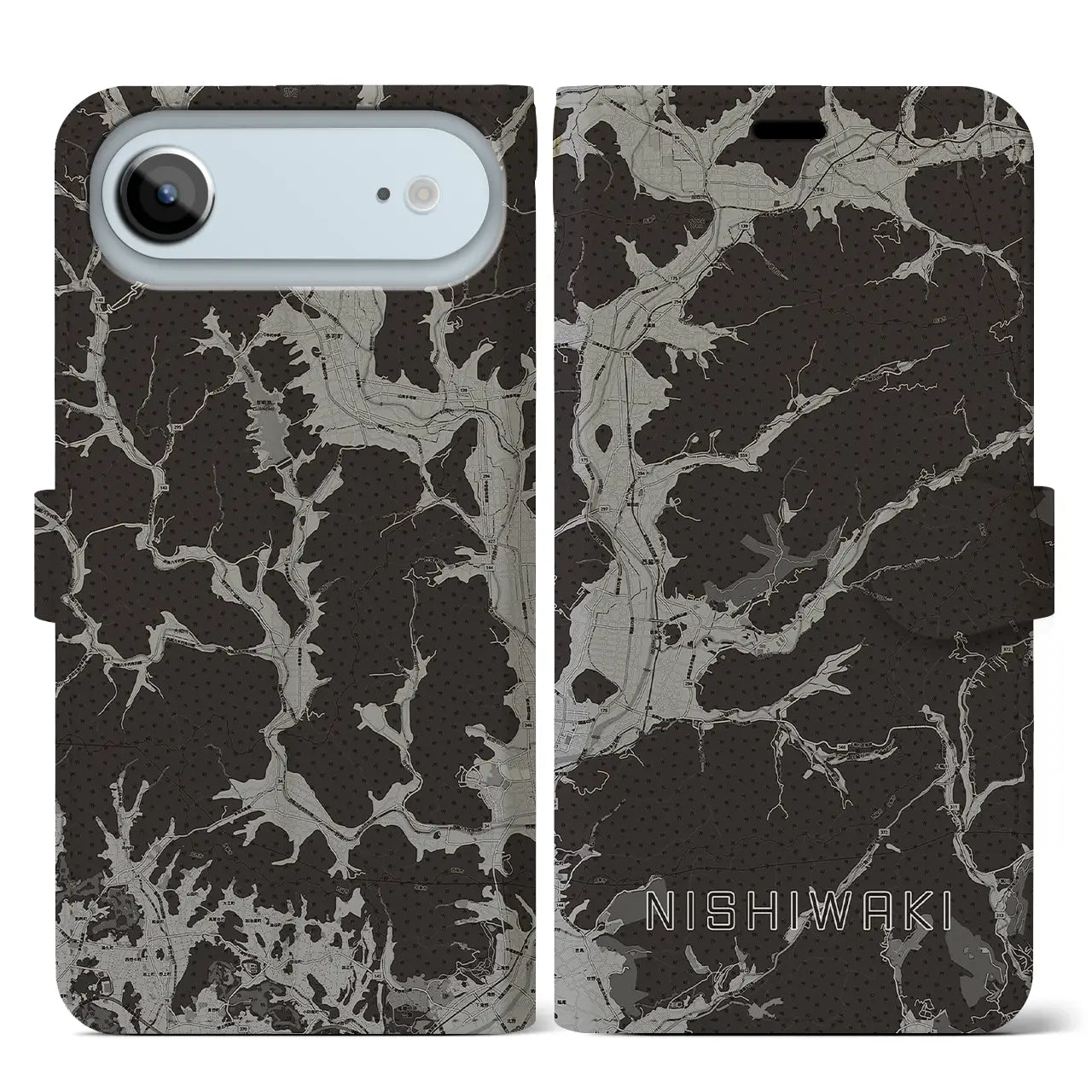 【西脇(兵庫県)】地図柄iPhoneケース(手帳タイプ)