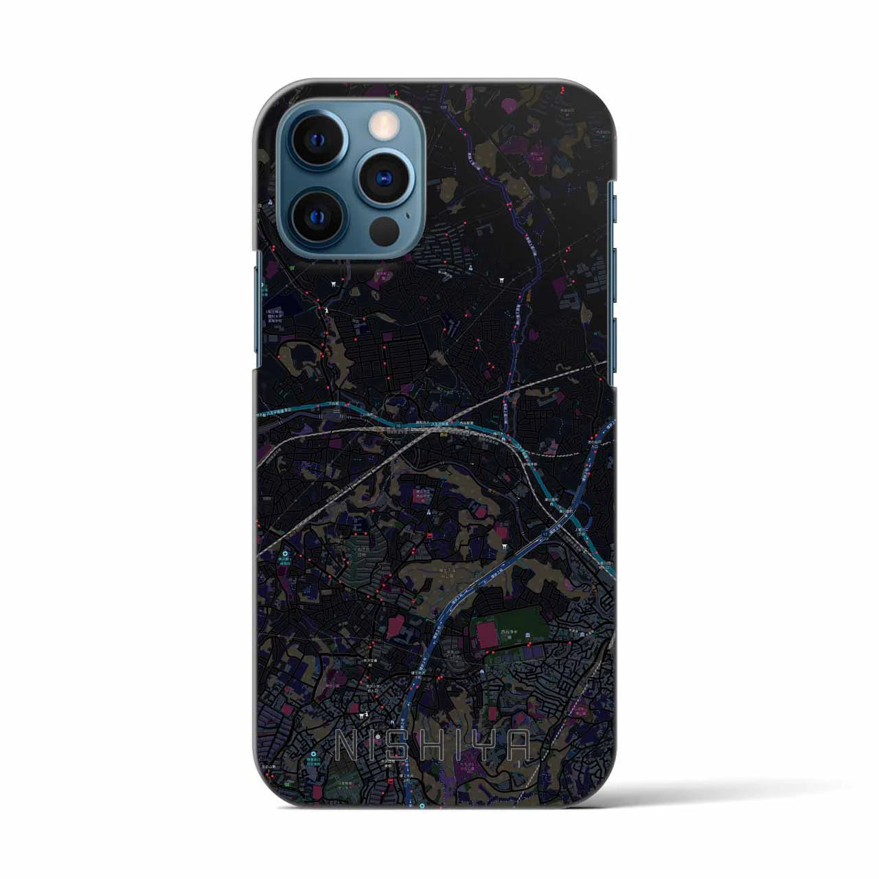 【西谷(神奈川県)】地図柄iPhoneケース(バックカバータイプ)