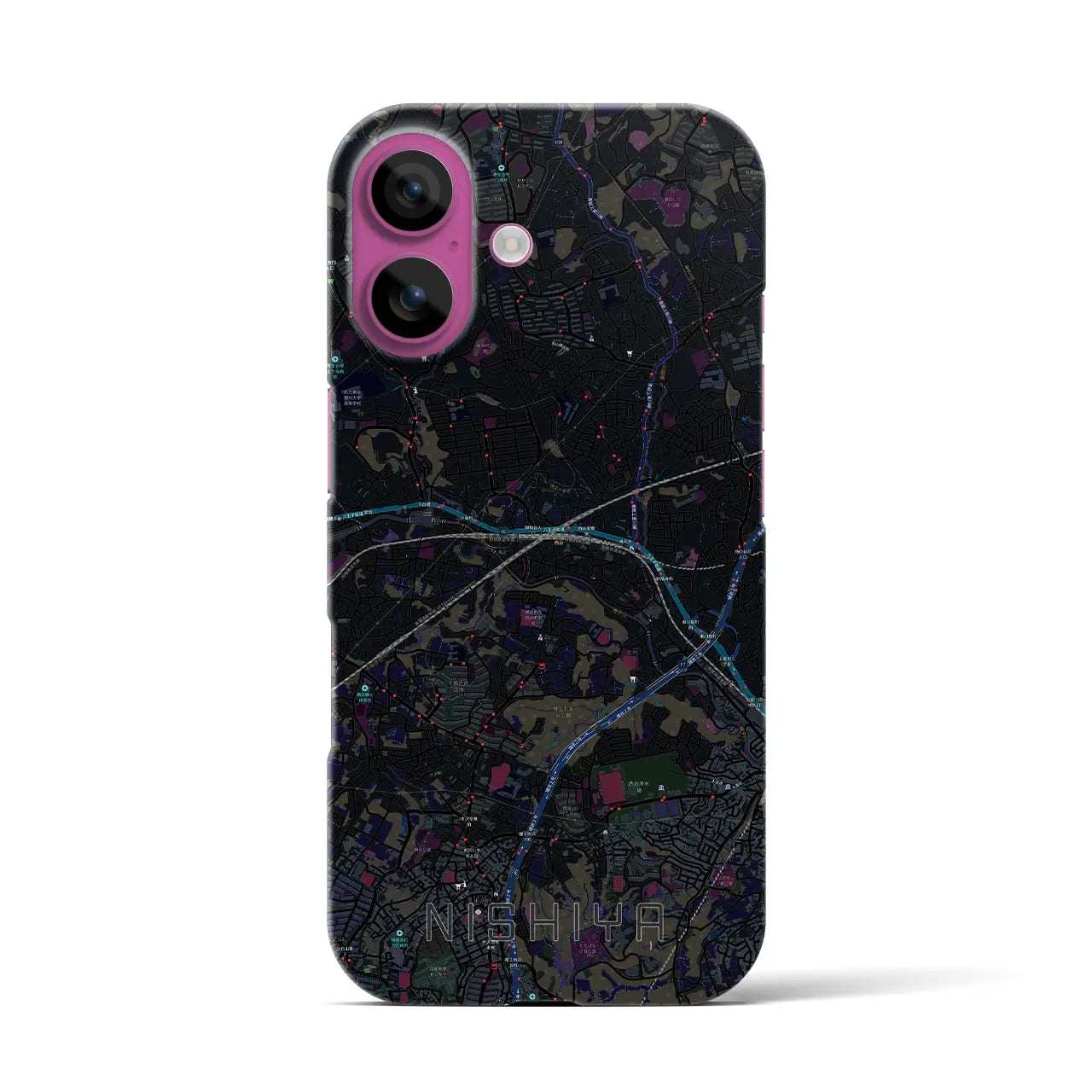 【西谷(神奈川県)】地図柄iPhoneケース(バックカバータイプ)