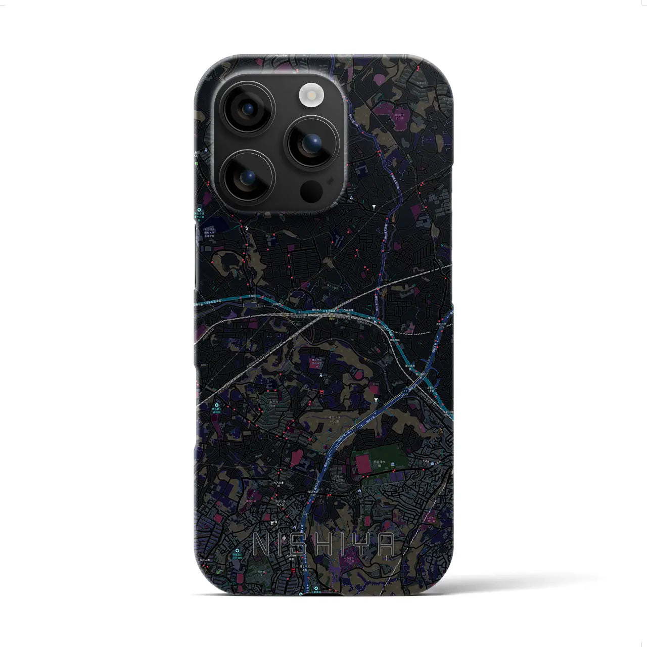 【西谷(神奈川県)】地図柄iPhoneケース(バックカバータイプ)