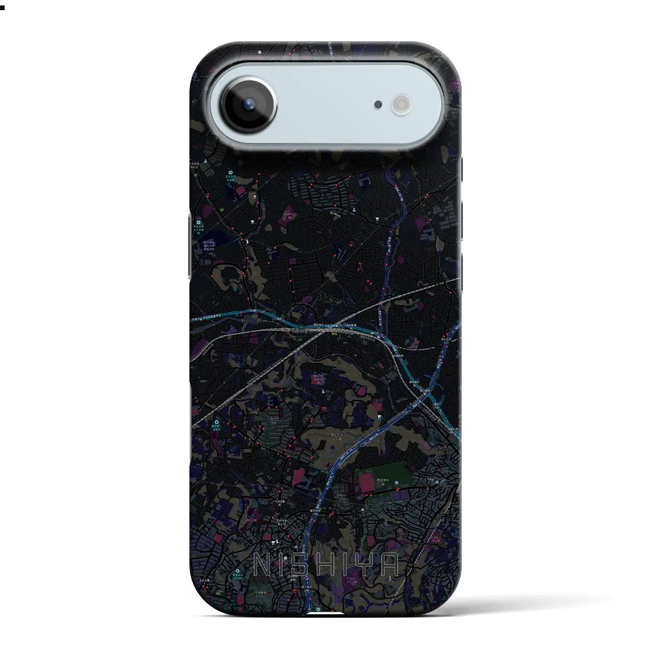 【西谷(神奈川県)】地図柄iPhoneケース(バックカバータイプ)