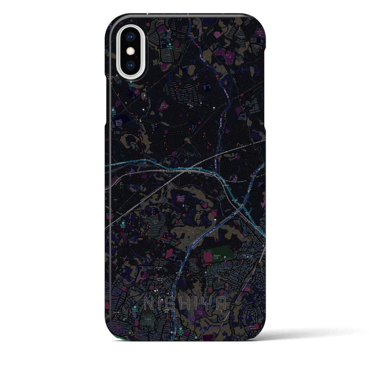 【西谷(神奈川県)】地図柄iPhoneケース(バックカバータイプ)