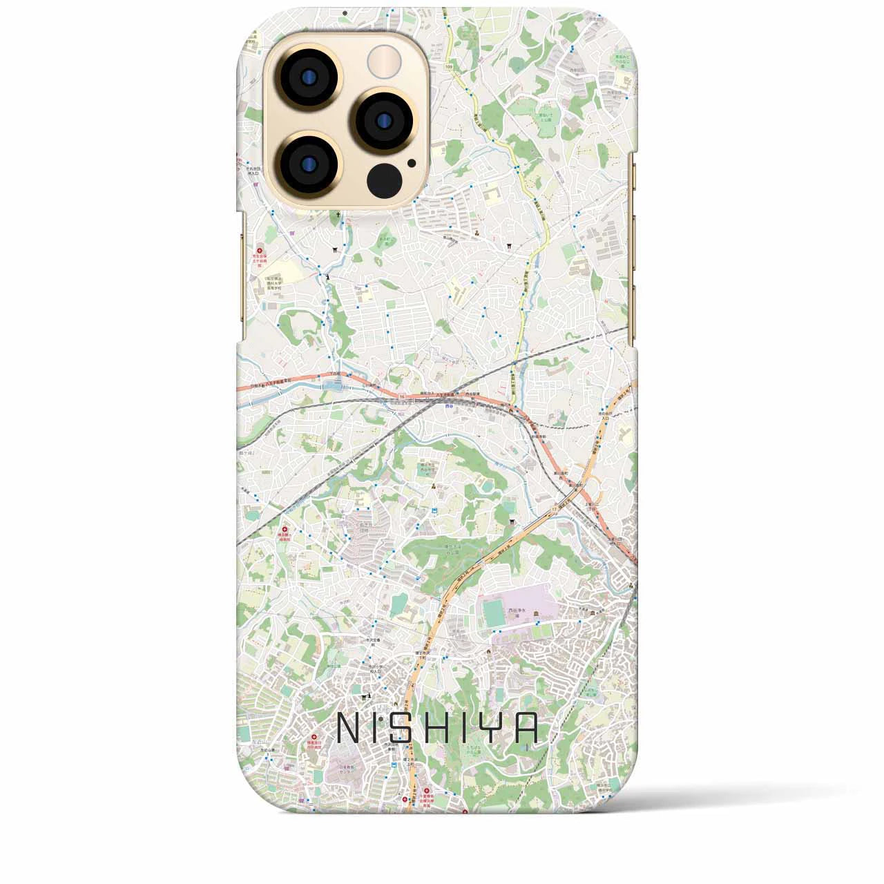 【西谷(神奈川県)】地図柄iPhoneケース(バックカバータイプ)