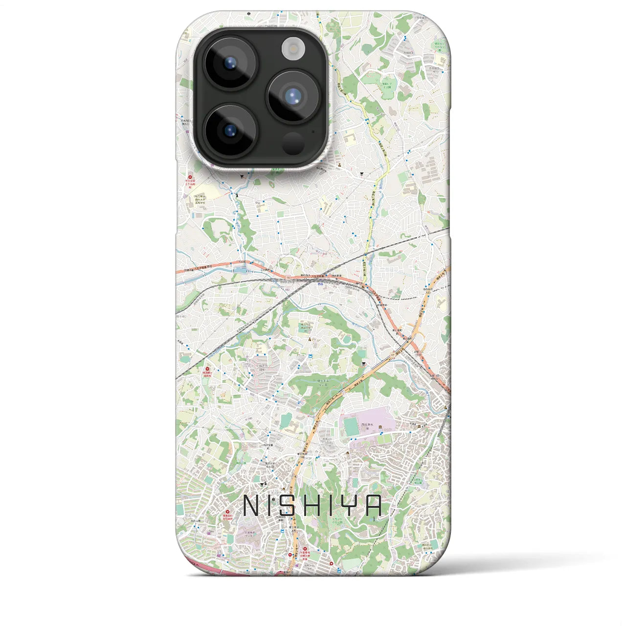 【西谷(神奈川県)】地図柄iPhoneケース(バックカバータイプ)