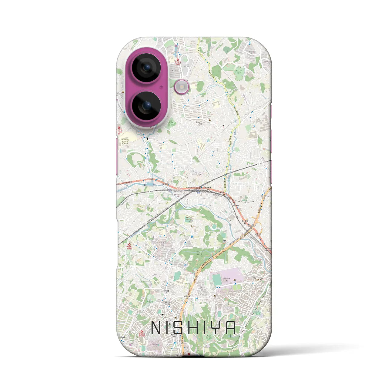 【西谷(神奈川県)】地図柄iPhoneケース(バックカバータイプ)