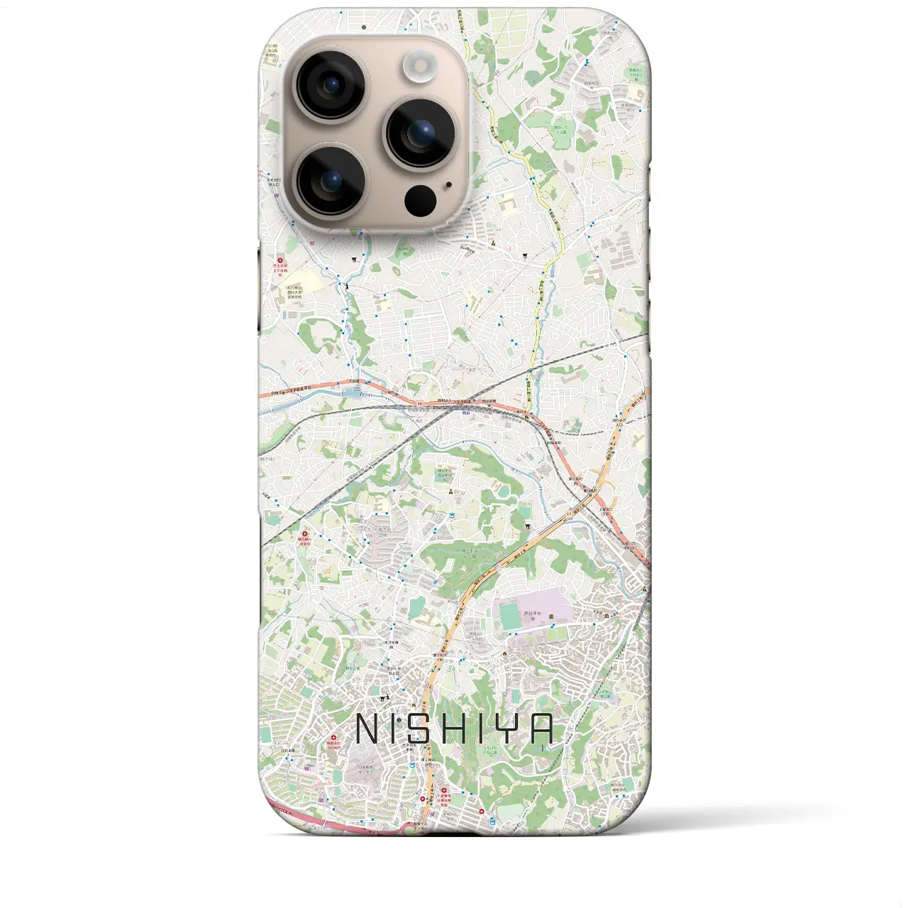 【西谷(神奈川県)】地図柄iPhoneケース(バックカバータイプ)