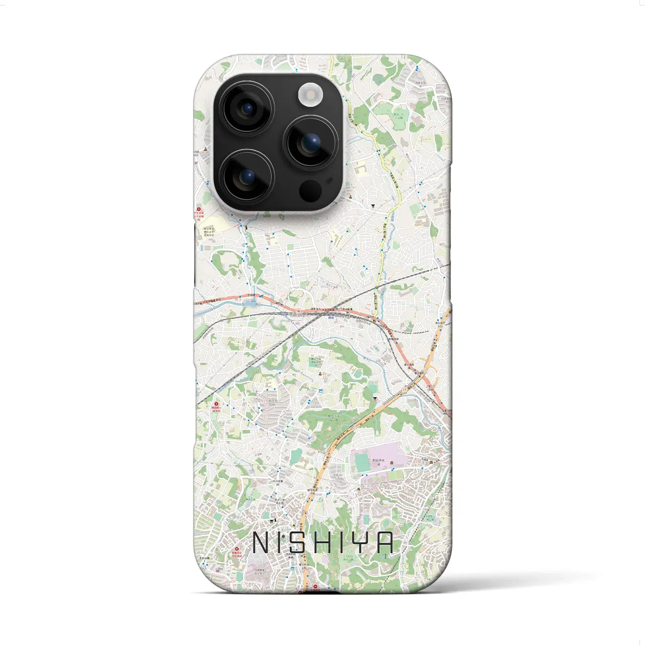 【西谷(神奈川県)】地図柄iPhoneケース(バックカバータイプ)
