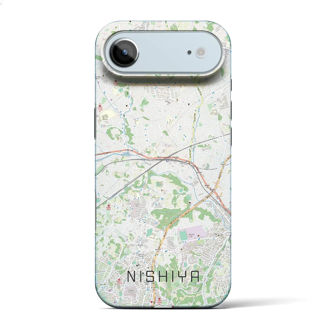 【西谷(神奈川県)】地図柄iPhoneケース(バックカバータイプ)