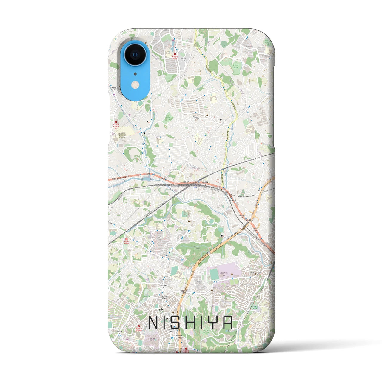 【西谷(神奈川県)】地図柄iPhoneケース(バックカバータイプ)