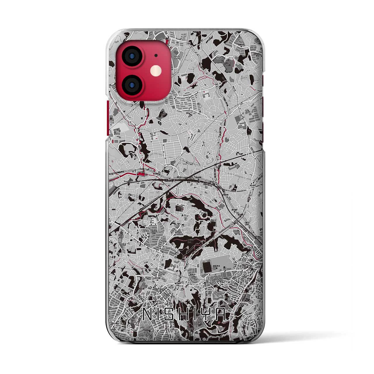 【西谷(神奈川県)】地図柄iPhoneケース(クリアタイプ)