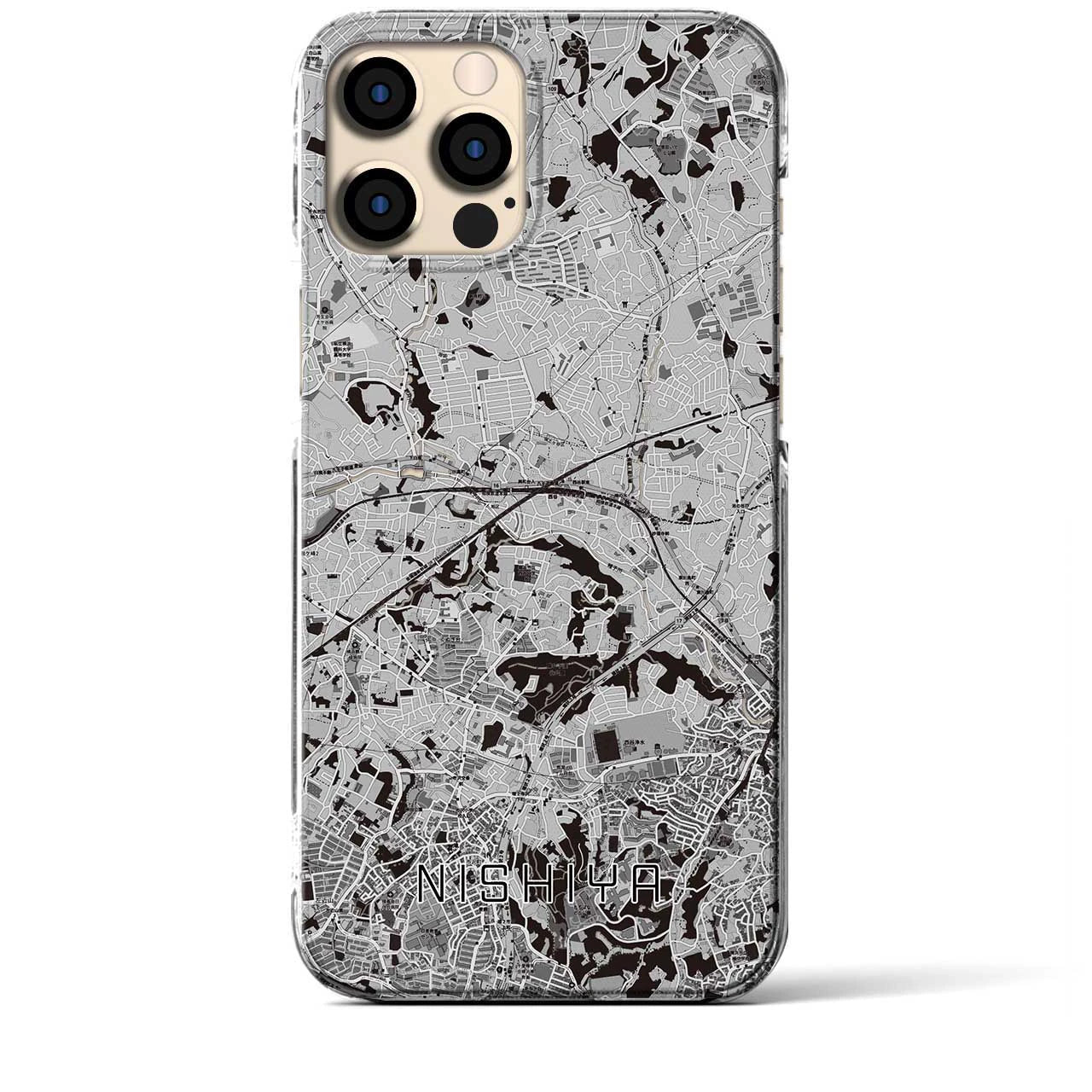 【西谷(神奈川県)】地図柄iPhoneケース(クリアタイプ)