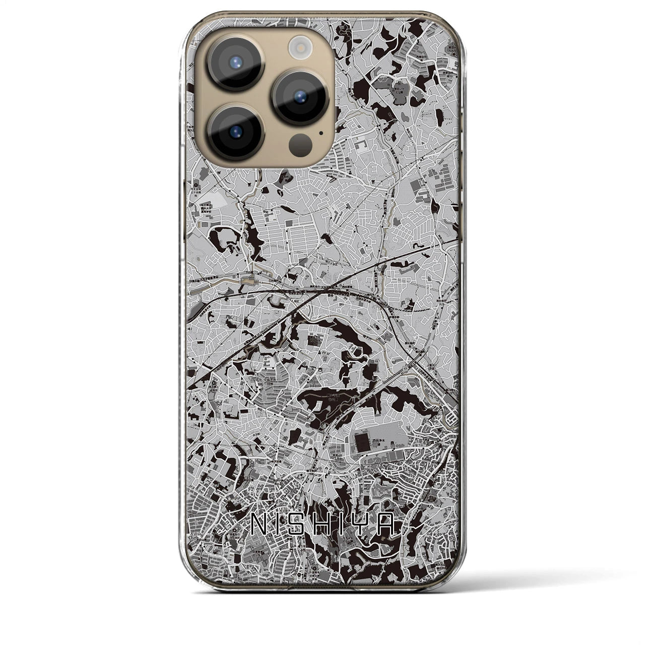 【西谷(神奈川県)】地図柄iPhoneケース(クリアタイプ)