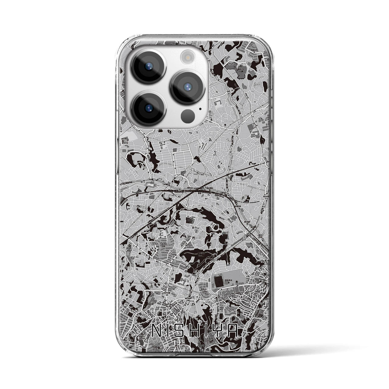 【西谷(神奈川県)】地図柄iPhoneケース(クリアタイプ)