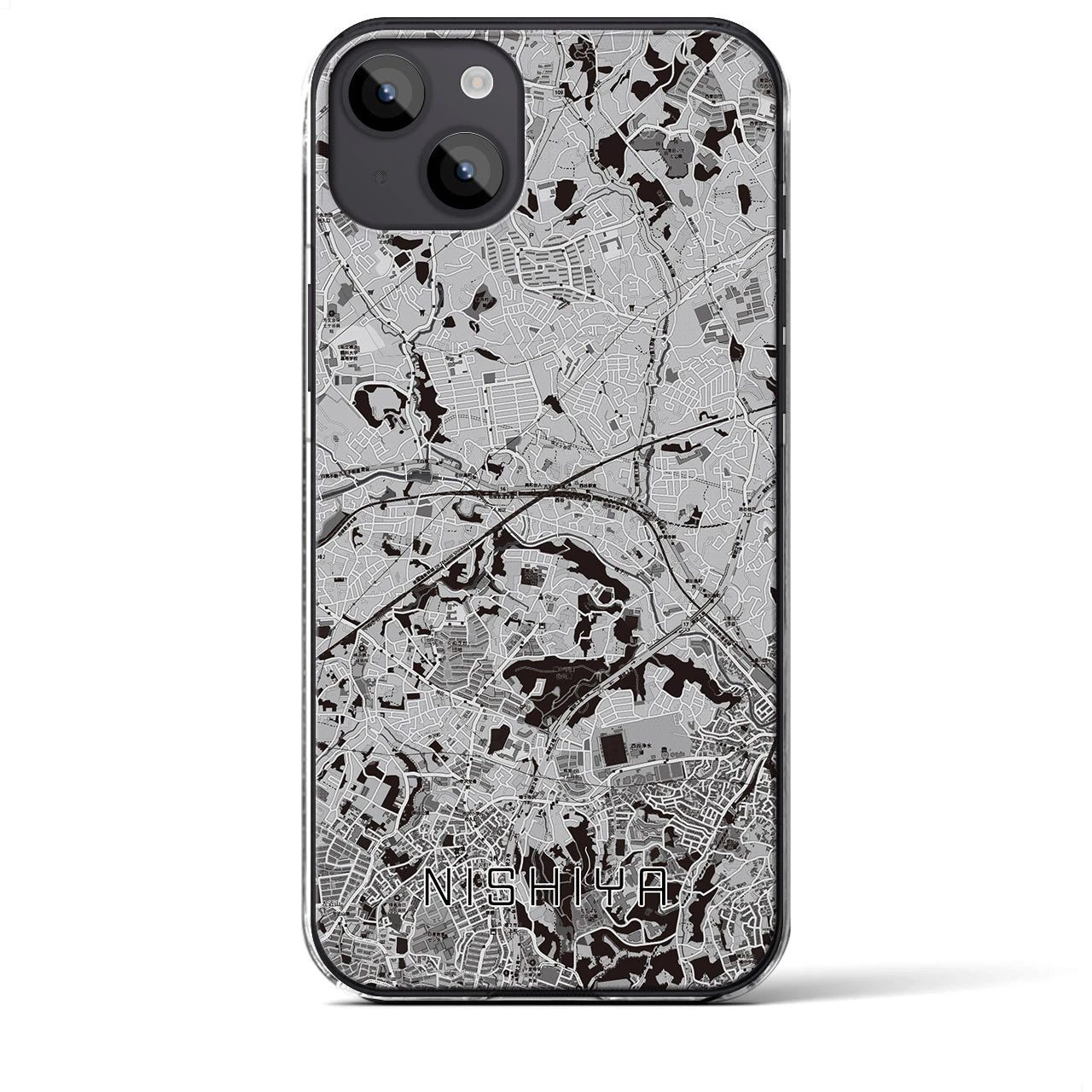 【西谷(神奈川県)】地図柄iPhoneケース(クリアタイプ)