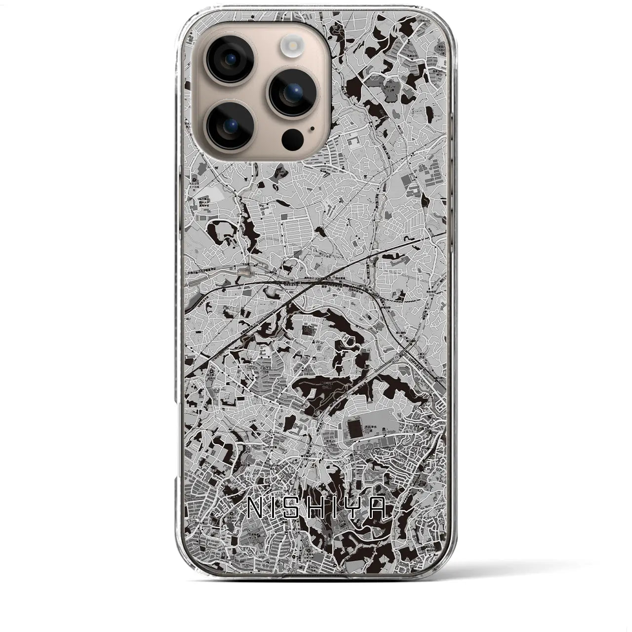 【西谷(神奈川県)】地図柄iPhoneケース(クリアタイプ)