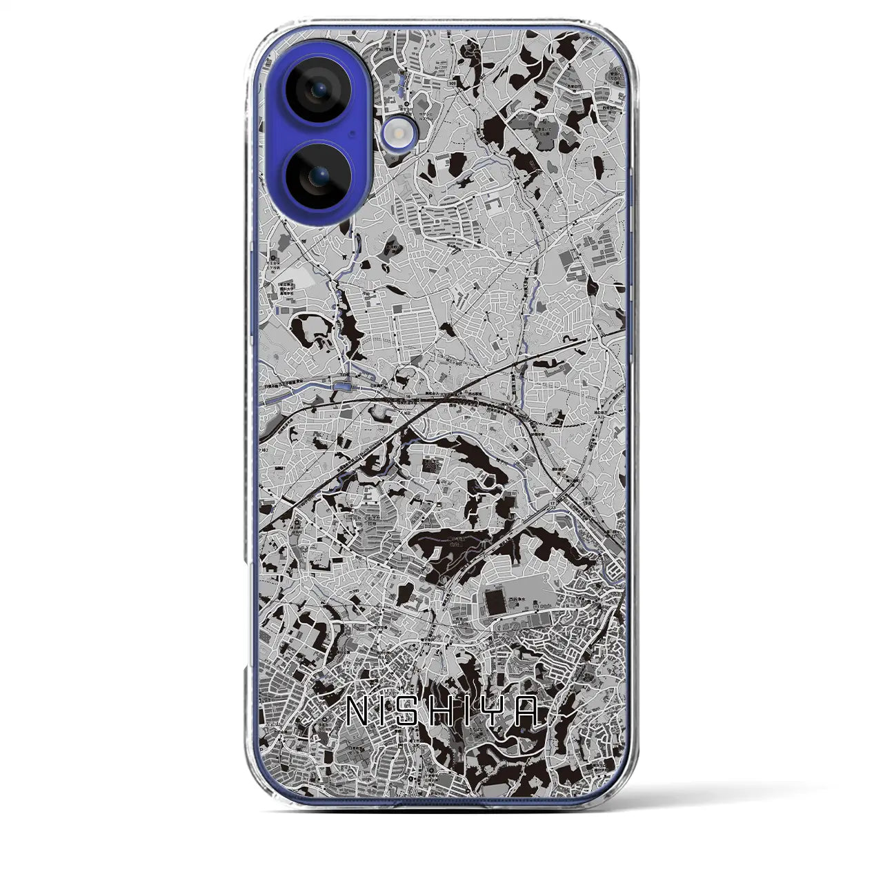 【西谷(神奈川県)】地図柄iPhoneケース(クリアタイプ)