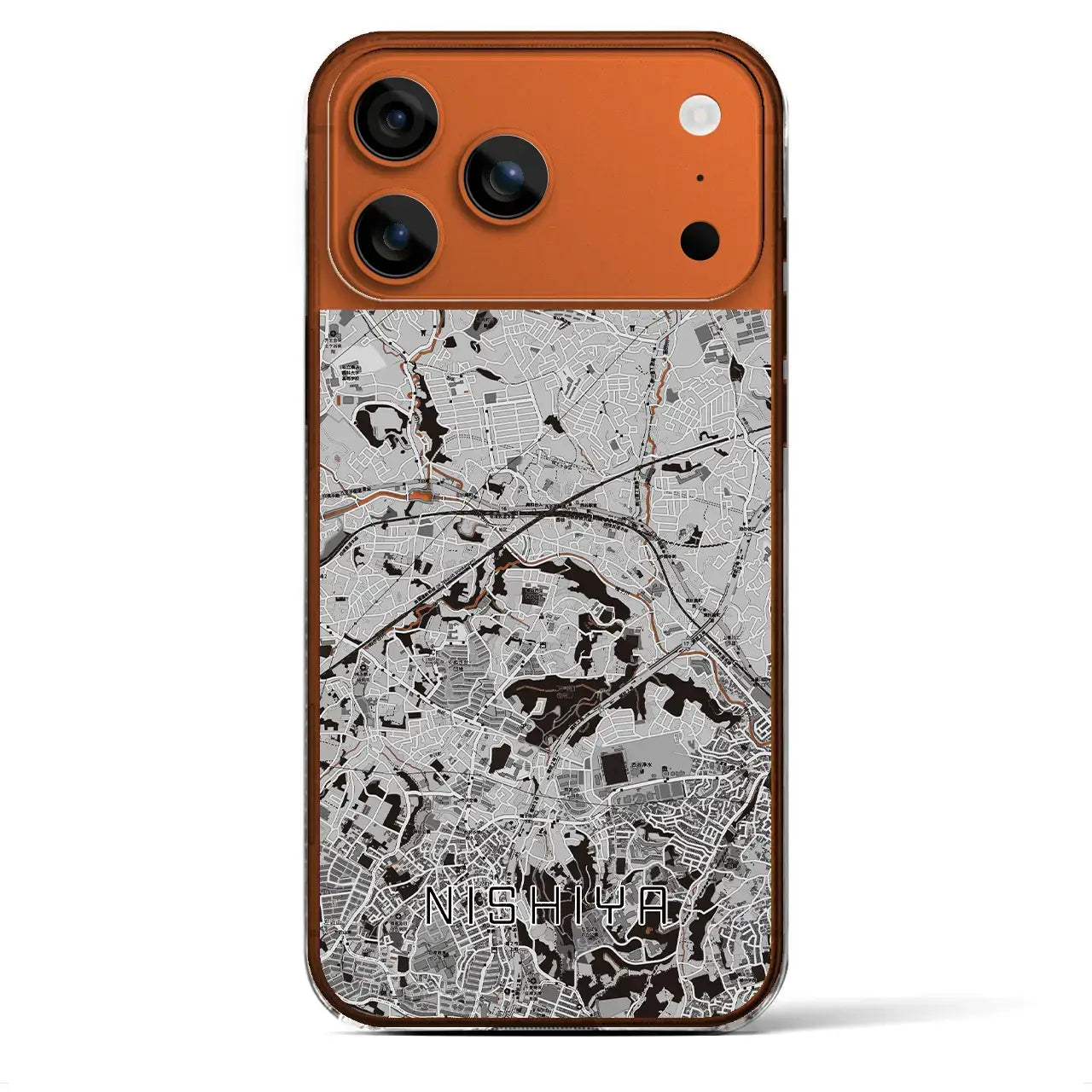 【西谷(神奈川県)】地図柄iPhoneケース(クリアタイプ)