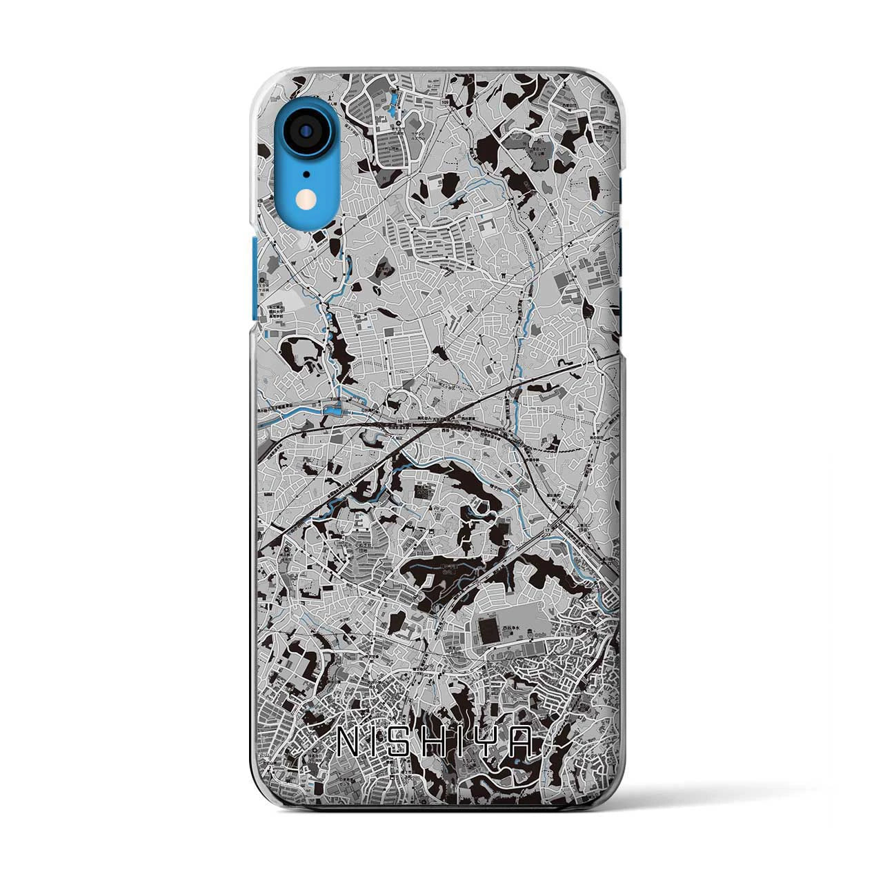 【西谷(神奈川県)】地図柄iPhoneケース(クリアタイプ)