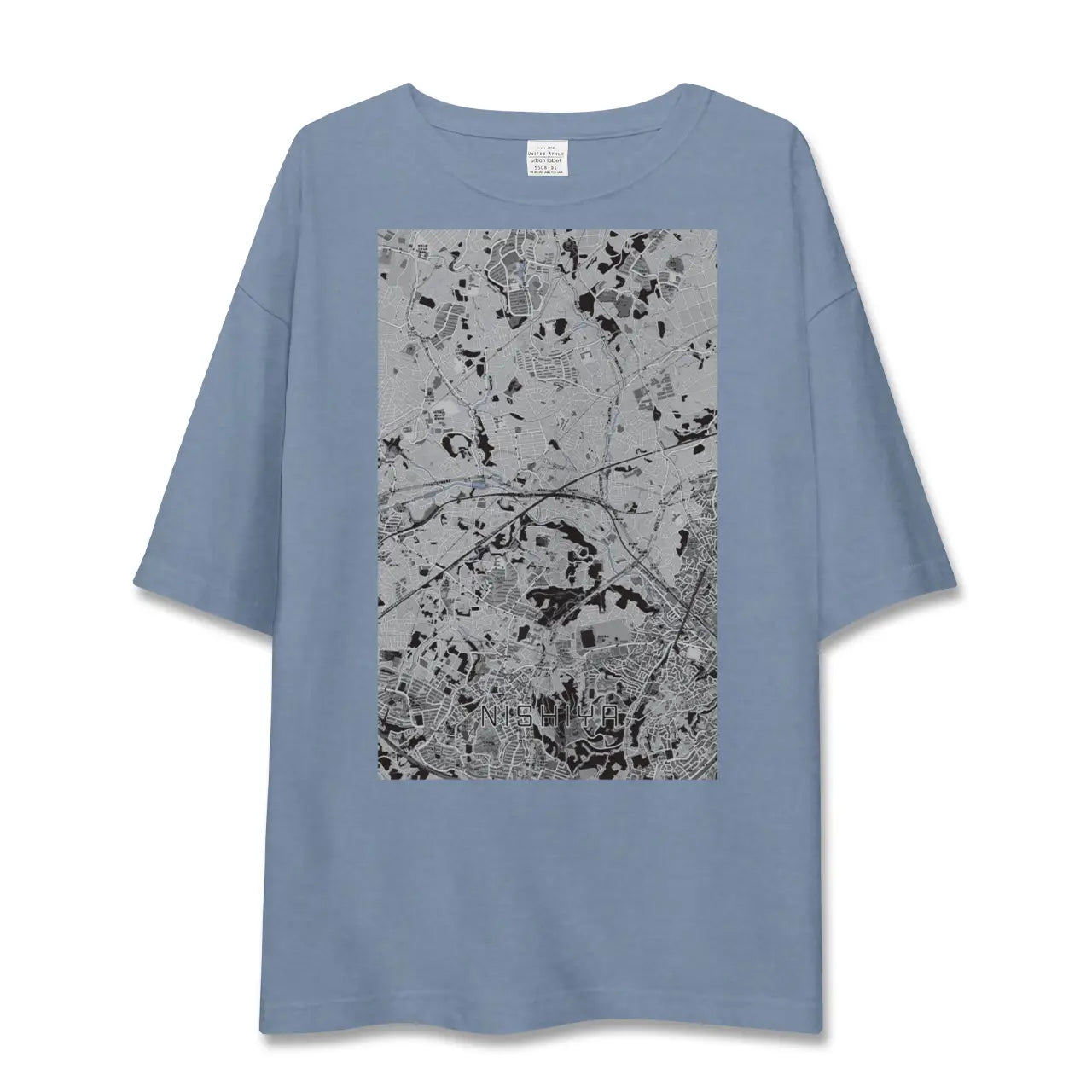 【西谷(神奈川県)】地図柄ビッグシルエットTシャツ