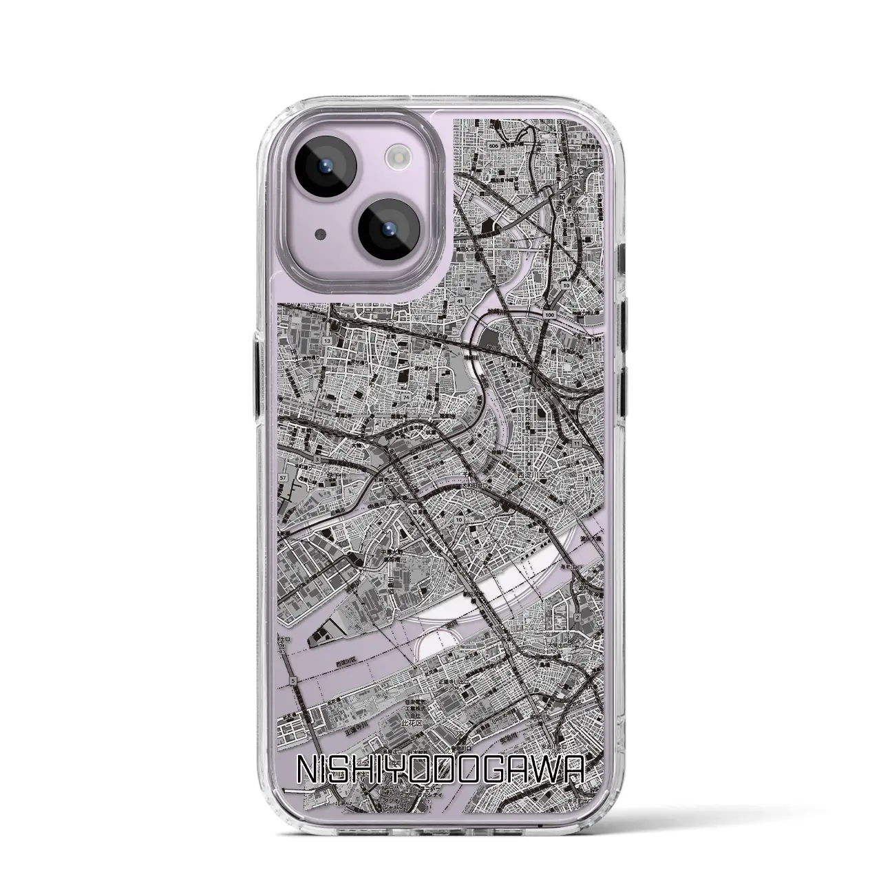 【西淀川(大阪府)】地図柄iPhoneケース(MagSafeタイプ)