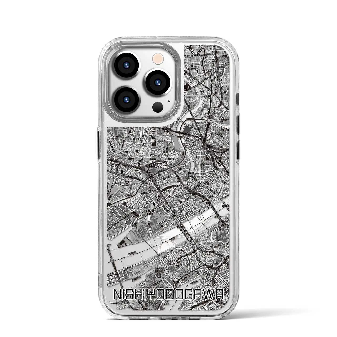 【西淀川(大阪府)】地図柄iPhoneケース(MagSafeタイプ)