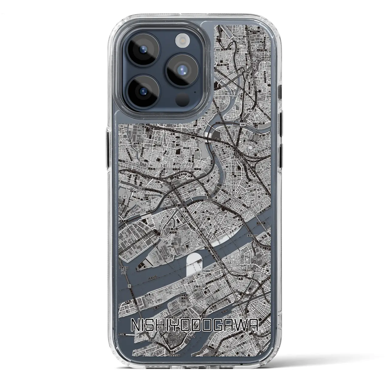 【西淀川(大阪府)】地図柄iPhoneケース(MagSafeタイプ)