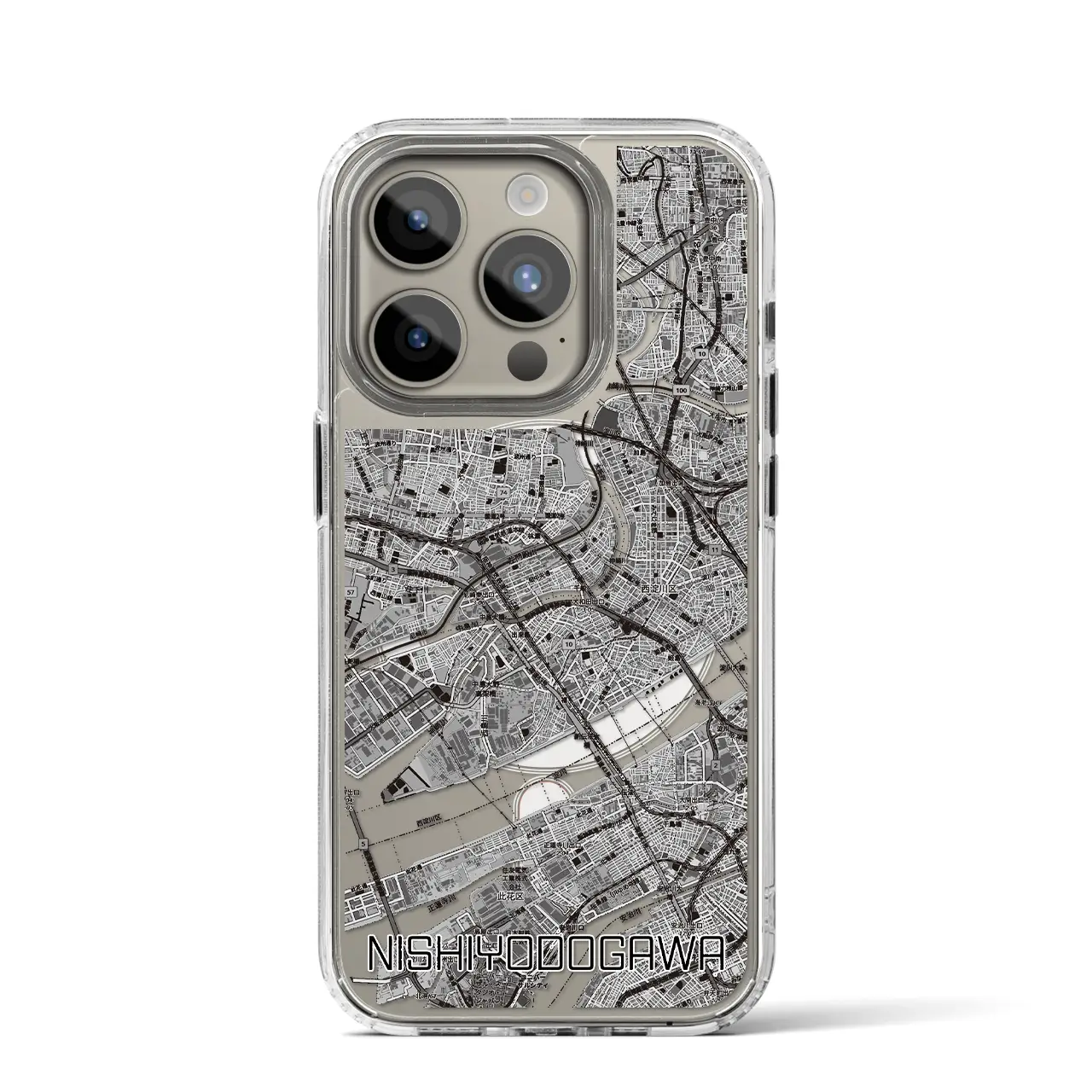【西淀川(大阪府)】地図柄iPhoneケース(MagSafeタイプ)