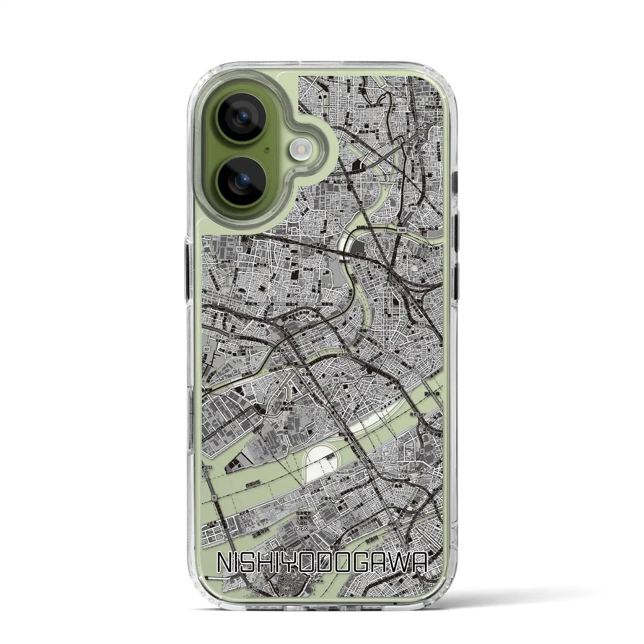 【西淀川(大阪府)】地図柄iPhoneケース(MagSafeタイプ)