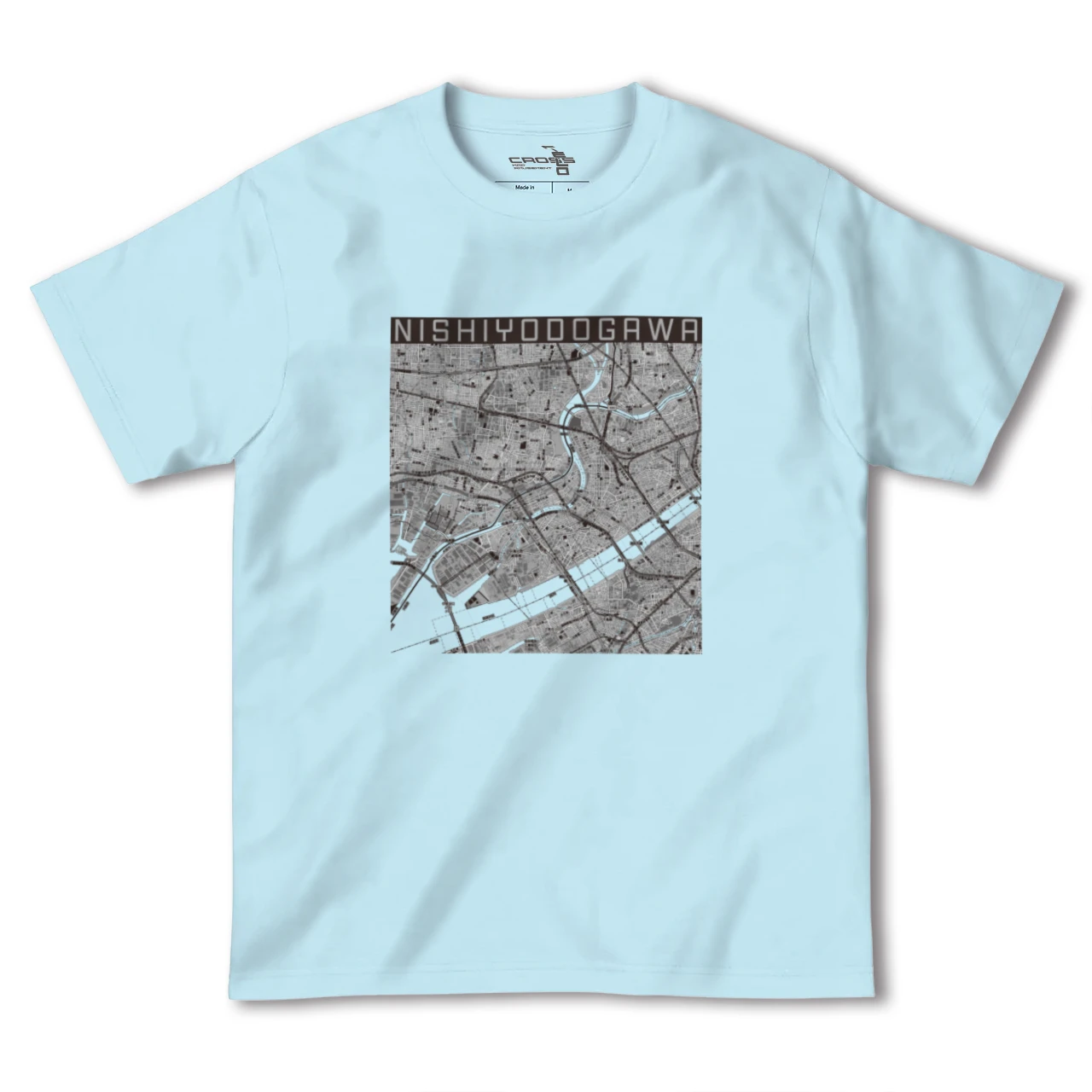 【西淀川(大阪府)】地図柄ヘビーウェイトTシャツ