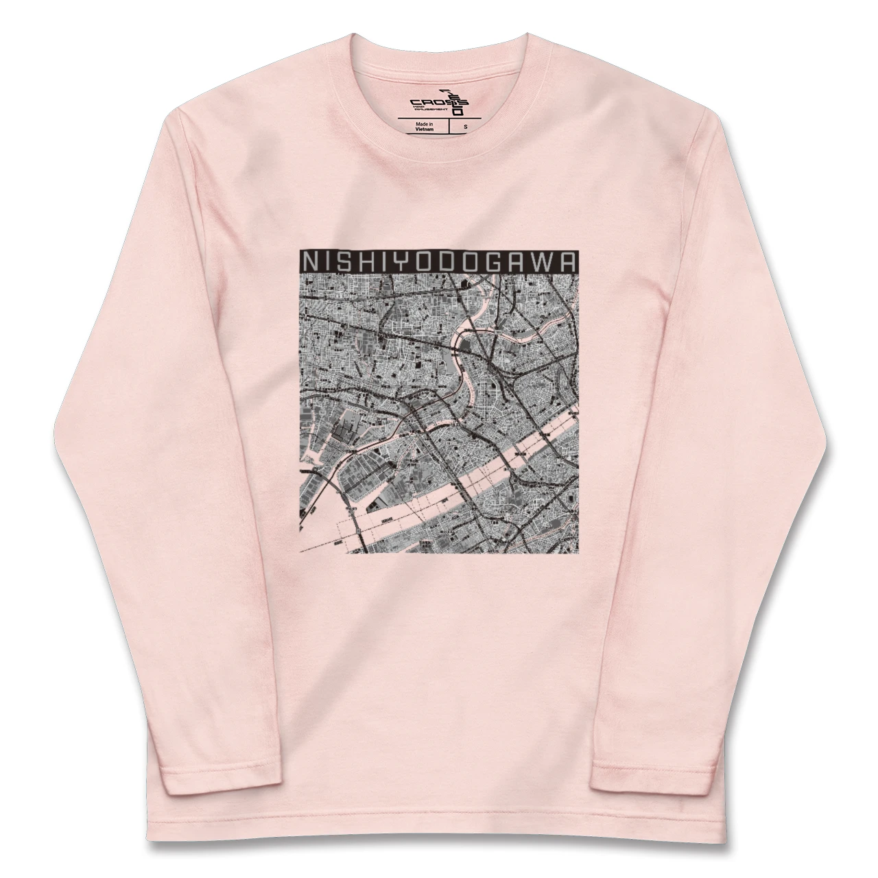【西淀川(大阪府)】地図柄ロングスリーブTシャツ