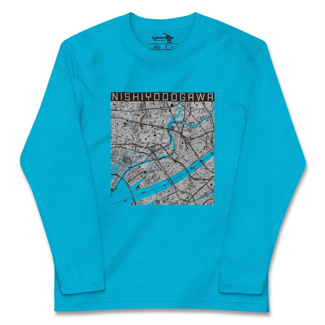 【西淀川(大阪府)】地図柄ロングスリーブTシャツ