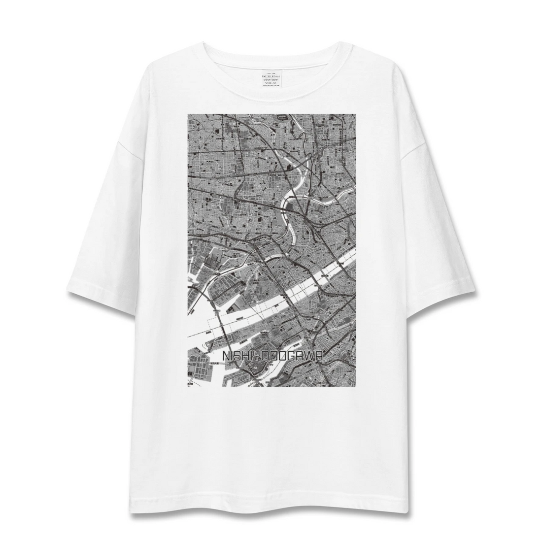 【西淀川(大阪府)】地図柄ビッグシルエットTシャツ