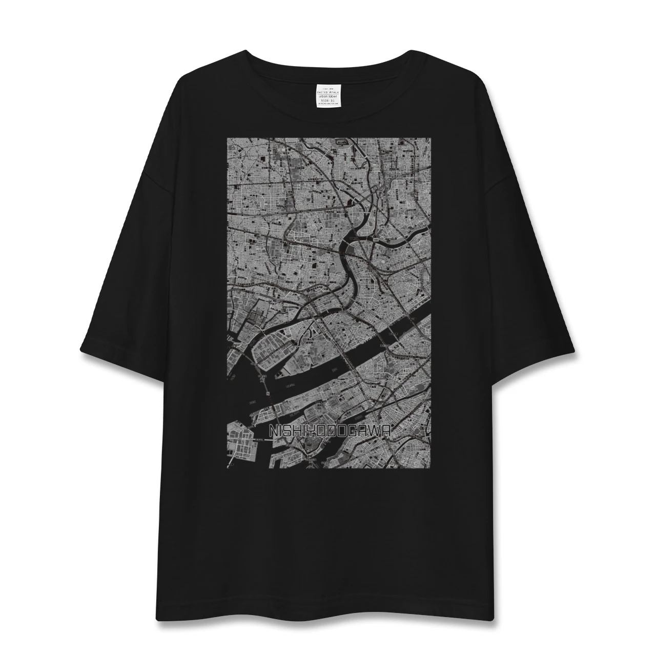 【西淀川(大阪府)】地図柄ビッグシルエットTシャツ