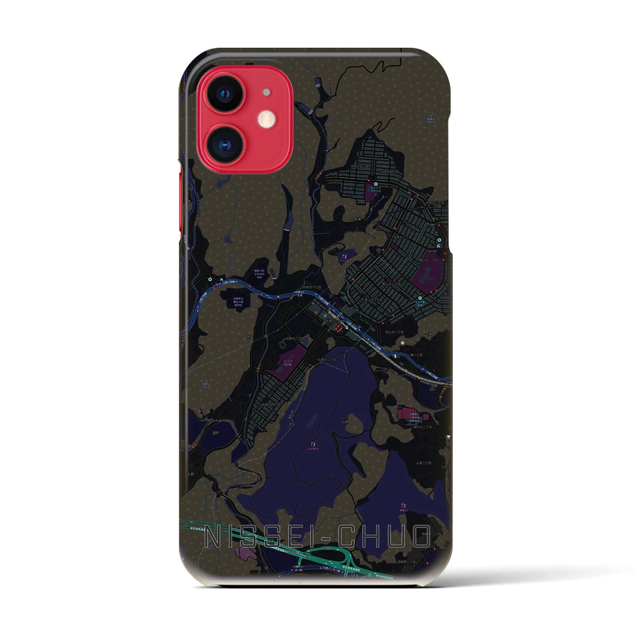 【日生中央(兵庫県)】地図柄iPhoneケース(バックカバータイプ)