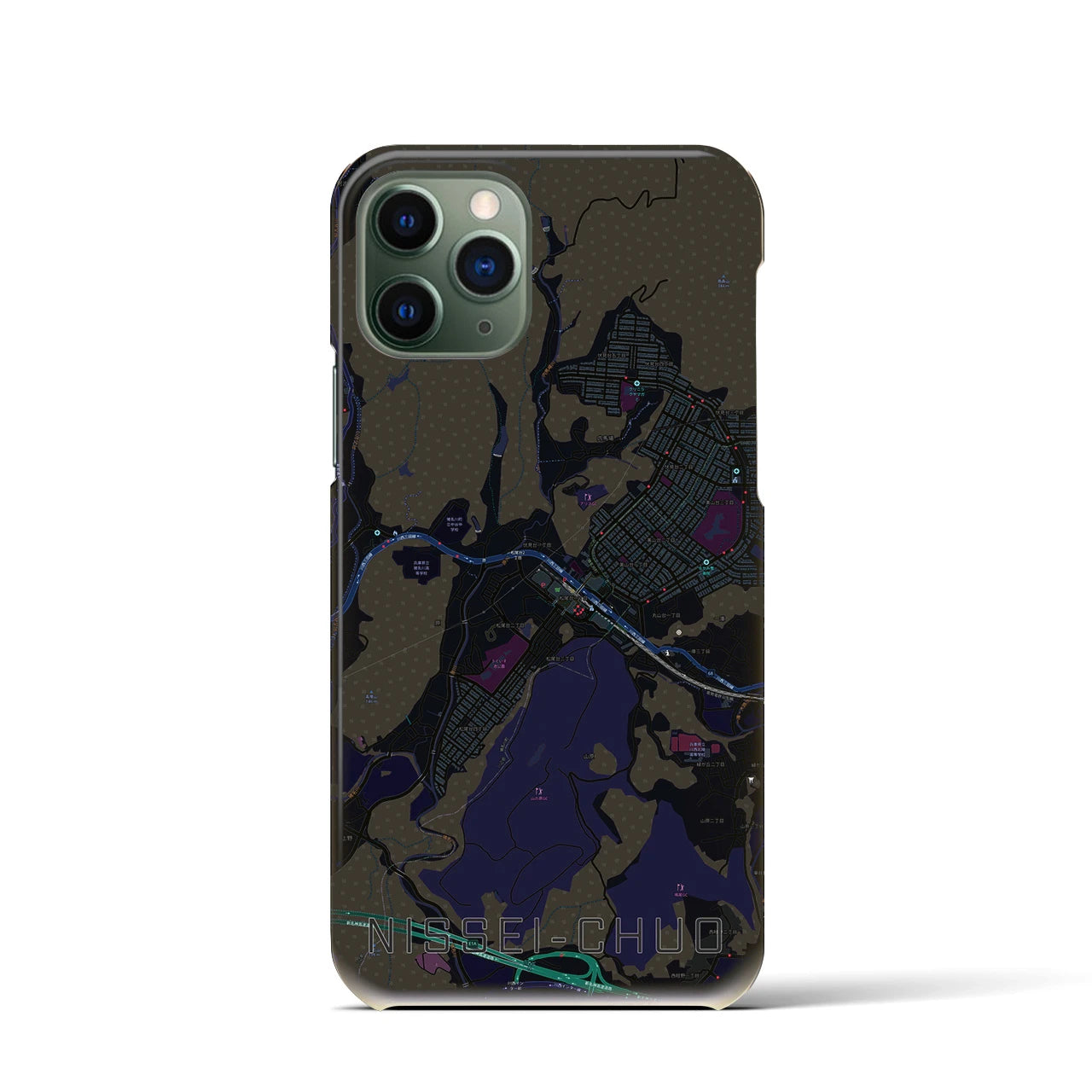 【日生中央(兵庫県)】地図柄iPhoneケース(バックカバータイプ)