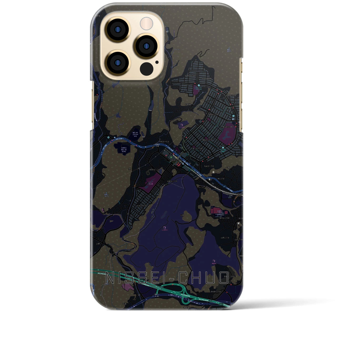 【日生中央(兵庫県)】地図柄iPhoneケース(バックカバータイプ)