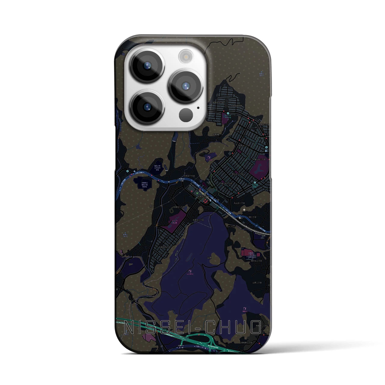 【日生中央(兵庫県)】地図柄iPhoneケース(バックカバータイプ)