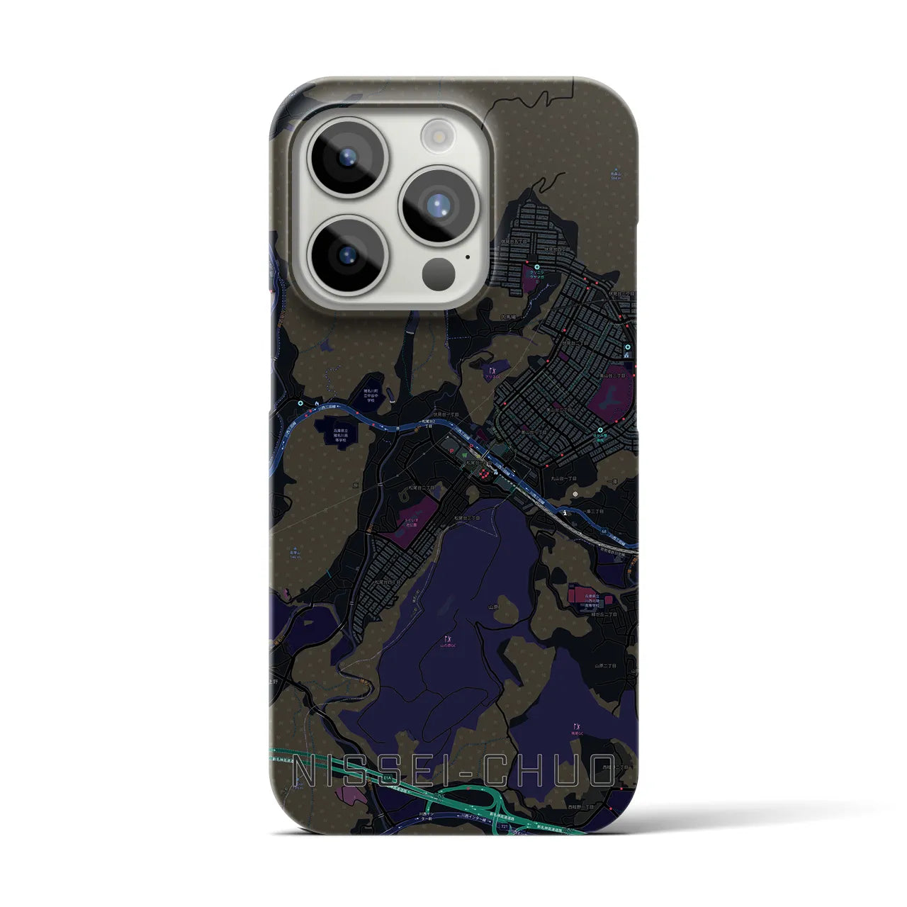 【日生中央(兵庫県)】地図柄iPhoneケース(バックカバータイプ)